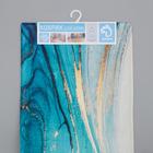 Коврик Доляна «Камень», 45×120 см, цвет бирюзовый - Фото 5