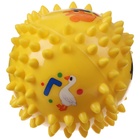 УЦЕНКА Развивающий татильный массажный мячик «Ежик», диаметр 9 см, с пищалкой, 1 шт., цвет МИКС, Крошка Я 7054163