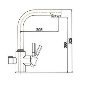 

Смеситель для кухни KAISER Decor 40144, однорычажный, длина излива 205 мм, хром