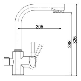 

Смеситель для кухни KAISER Decor 40144-8, однорычажный, длина излива 230 мм, песочный
