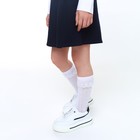 Гольфы детские ажурные с рюшей, цвет белый, размер 16 - Фото 1