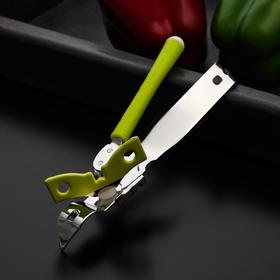 Нож консервный Доляна «Оригинал», 16 см, цвет зелёный