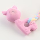 Игрушка жевательная Пижон Premium "Свинка", 10 х 6 х 3,5 см, розовая - Фото 4