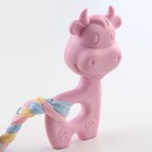Игрушка жевательная Пижон Premium "Корова", 10,5 х 6,5 х 3,5 см, розовая - фото 6429375