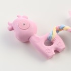 Игрушка жевательная Пижон Premium "Корова", 10,5 х 6,5 х 3,5 см, розовая - фото 6429376