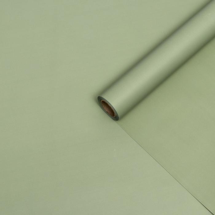 Пленка для цветов тонированная, матовая, оливковый, 0,5 х 10 м, 70 мкм - Фото 1