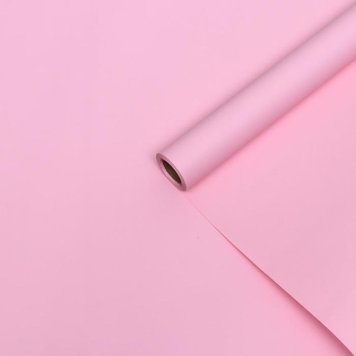 Пленка для цветов тонированная, матовая, розовый, 0,5 х 10 м, 70 мкм - Фото 1