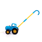 Каталка музыкальная «Синий трактор» с палкой - Фото 2