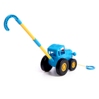 Каталка музыкальная «Синий трактор» с палкой - Фото 3