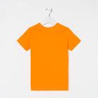 Футболка детская, цвет оранжевый/МИКС, рост 128 см - Фото 3