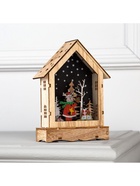 Светодиодная фигура «Дом с оленем» 12×17×4 см, дерево, от батареек АААх2, свечение тёплое белое - Фото 5