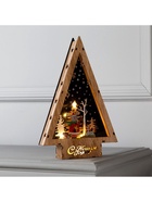 Светодиодная фигура «Новогодний олень» 19×30×4.5 см, дерево, батарейки АААх2 (не в комплекте), свечение тёплое белое - Фото 4