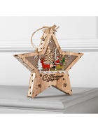 Светодиодная фигура «Дед Мороз в санях» 22×22×4 см, дерево, батарейки АААх2 (не в комплекте), свечение тёплое белое 6117321