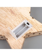 Светодиодная фигура «Дед Мороз в санях» 22×22×4 см, дерево, батарейки АААх2 (не в комплекте), свечение тёплое белое 6117321