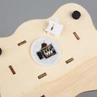 Светодиодная фигура «Дом с Дедом Морозом» 11 × 15 × 3 см, дерево, батарейки LR41х3 (в комплекте), свечение тёплое белое - Фото 4