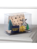 Светодиодная фигура «Дом с оленем» 11×15×3 см, дерево, батарейки LR41×3 (в комплекте), свечение тёплое белое - Фото 6