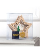 Светодиодная фигура «Звезда с оленем в лесу» 18×18×5 см, дерево, батарейки АААх2 (не в комплекте), свечение тёплое белое 6117380