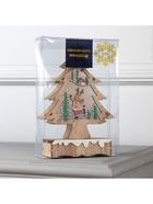 Светодиодная фигура «Ёлка с оленем» 12×20×5 см, дерево, батарейки АААх2 (не в комплекте), свечение тёплое белое - Фото 6