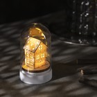 Светодиодная фигура под куполом «Домик» 6× 9.5 × 6 см, дерево, батарейки LR1130х3 (в комплекте), свечение тёплое белое - Фото 3