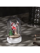 Светодиодная фигура под куполом «Дед Мороз» 6×9.5×6 см, дерево, батарейки LR1130×3 (нет в комплекте), свечение тёплое белое - Фото 5