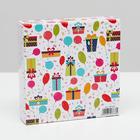 Коробка картонная с обечайкой под 9 конфет, "Праздник", 13,7 х 13,7 х 3,5 см, целлюлоза - Фото 4