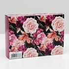 Коробка для конфет 6 шт, "Темные розы", 13,7 х 9,85 х 3,86 см (комплект 5 шт) - фото 22536583