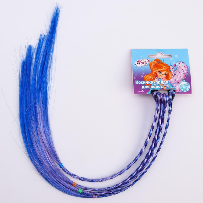 Косички для волос на резинке, голубой, WINX - Фото 1