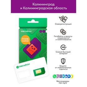 Сим-карта МегаФон Калининградская область (Баланс 100 руб.) 6927536