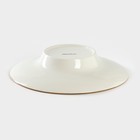 Тарелка фарфоровая для пасты Доляна «Космос», 150 мл, d=21 см, цвет красный - Фото 3