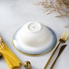 Тарелка для пасты Magistro «Пэвэти», 800 мл, d=19.5 см, фарфор, голубая - Фото 5