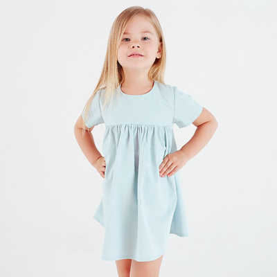 Платье детское с карманом KAFTAN, размер 32 (110-116 см), мятное