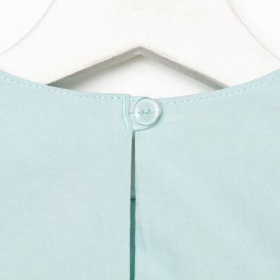 Платье детское с карманом KAFTAN, размер 34 (122-128 см), мятное