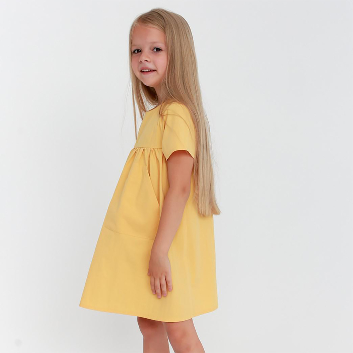 Платье детское с карманом KAFTAN, р. 30 (98-104), желтый - фото 1907252388