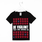 Футболка детская Be vigilant, Transformers, рост 86-92, чёрный 6708159 - фото 17003255