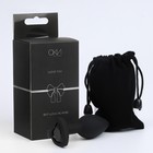 Анальная пробка с кристаллом-сердце, софт-силикон, 28×75 мм, черный - Фото 4