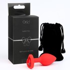 Анальная пробка Оки-Чпоки, с кристаллом Сердце, Soft силикон, 28×75 мм, красный - Фото 4