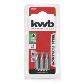 Бита KWB INDUSTRY, TORX20, сталь TQ60, 25 мм, 3 шт