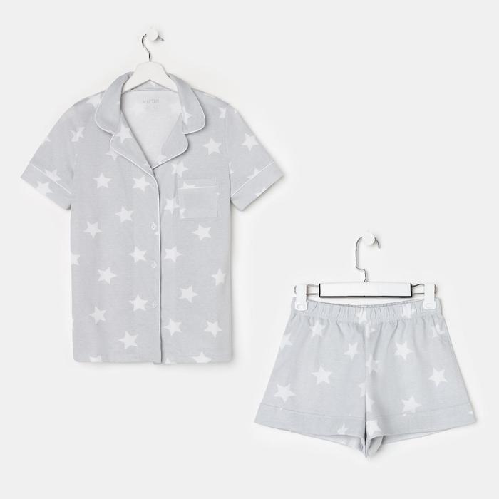 Пижама женская (рубашка, шорты) KAFTAN Star, размер 40-42