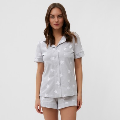 Пижама женская (рубашка, шорты) KAFTAN Star, размер 48-50