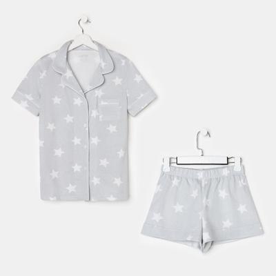 Пижама женская (рубашка, шорты) KAFTAN Star, размер 52-54