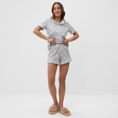 Пижама женская (рубашка, шорты) KAFTAN Star, размер 52-54