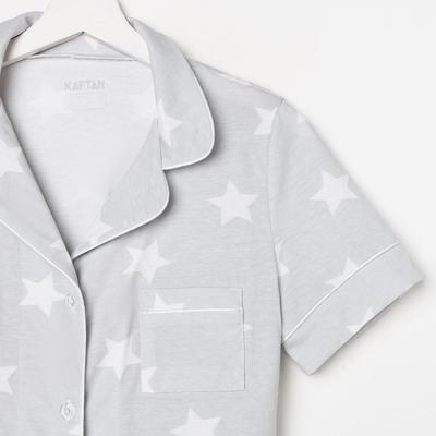 Пижама женская (рубашка, шорты) KAFTAN Star, размер 52-54