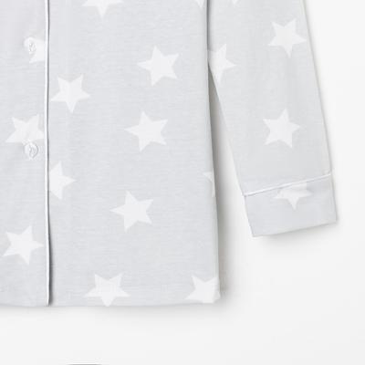 Пижама женская (рубашка, брюки) KAFTAN Star, размер 52-54, серая