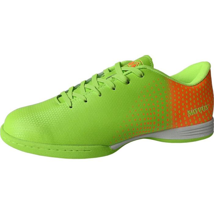 Бутсы футбольные Novus NSB-22 INDOOR, цвет салатово-оранжевый, размер 30 - Фото 1
