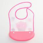 Нагрудник для кормления «Пирожное» непромокаемый на кнопке, с супер-карманом - фото 25267718
