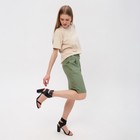 Шорты женские бермуды MINAKU: Enjoy, цвет оливковый, р-р 52 - Фото 3