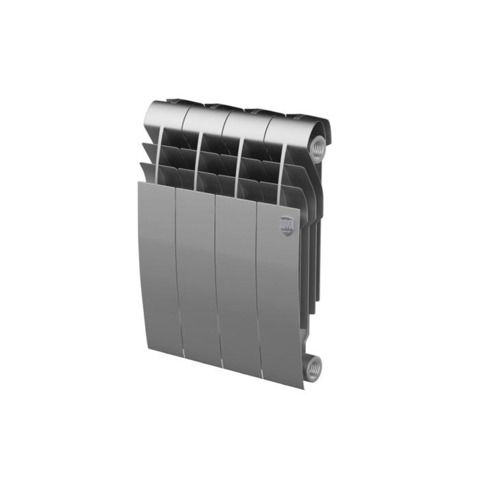 Радиатор биметаллический Royal Thermo BiLiner 350 /Silver Satin, 350x83 мм, 4 секции - Фото 1