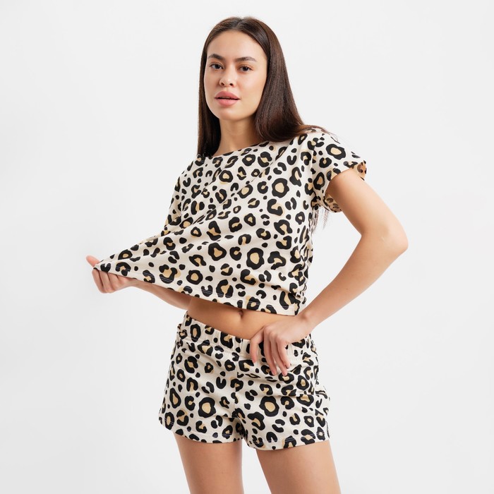 Пижама женская (футболка, шорты) KAFTAN Style, размер 40-42 - Фото 1