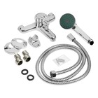 Смеситель для ванны ZEIN Z0153, картридж 35 мм, с душевым набором, хром - Фото 12