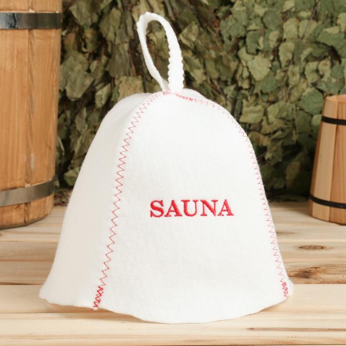 Шапка для бани "САУНА" - Фото 1